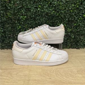 Adidas Superstar White And Orange - M8.5